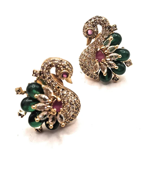Green_Alloy_And_Gold_Plated_And_Artificial_Stones_Premium_Stud_Earrings_For_Women