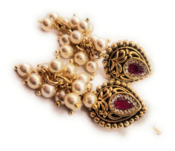 Pearl_And_Ruby_Alloy_And_Gold_Plated_And_Artificial_Stones_And_Pearl_Premium_Drop_Earrings_For_Women