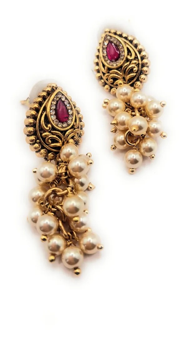 Pearl_And_Ruby_Alloy_And_Gold_Plated_And_Artificial_Stones_And_Pearl_Premium_Drop_Earrings_For_Women