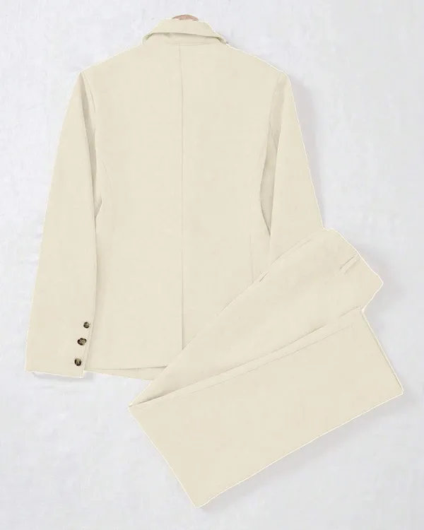 Cream_Polyester_Blend_Premium_Suit_Set_For_Women