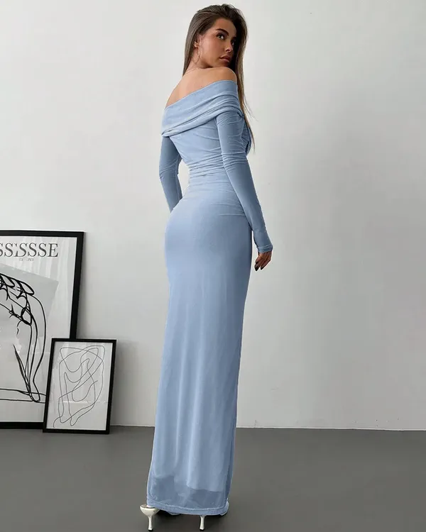 Sky_Blue_Polyester_Blend_Premium_Maxi_Dress_For_Women