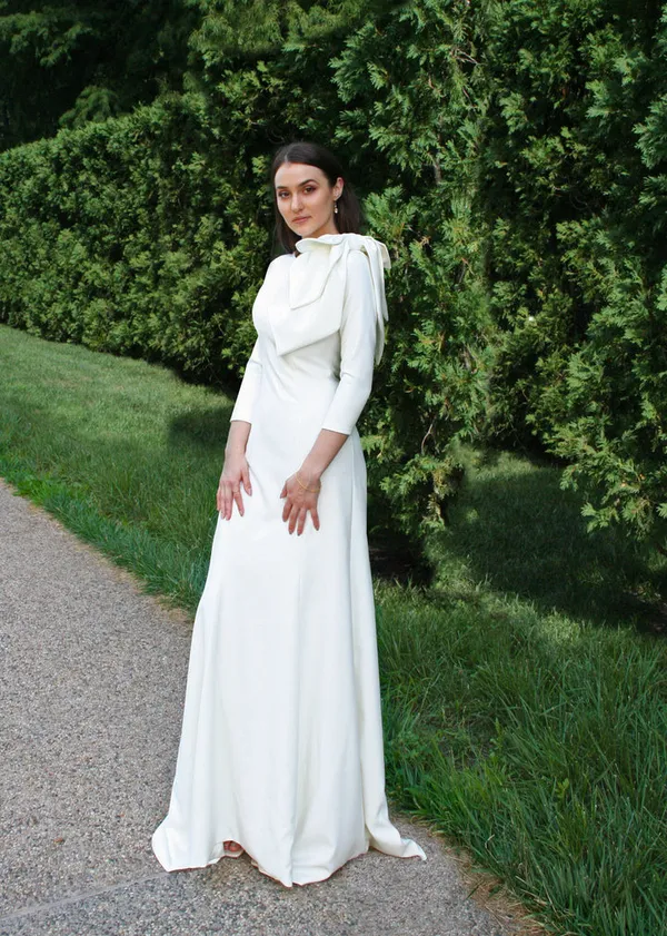 White_Polyester_Blend_Premium_Midi_Dress_For_Women