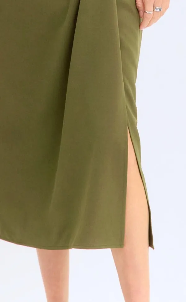 Olive_Green_Polyester_Blend_Premium_Midi_Dress_For_Women