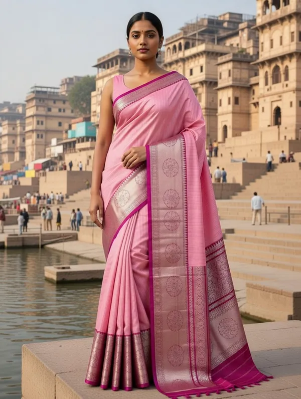 Pink_Cotton_Kavika_Border_Design_Saree_For_Women