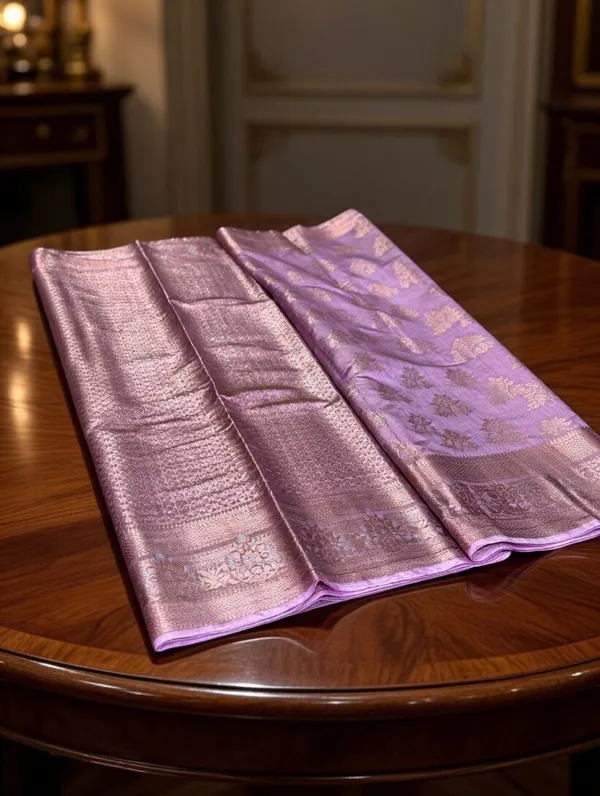Pink_Silk_Viskos_Tree_Boota_Saree_For_Women