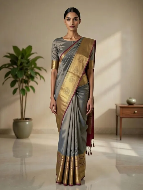 Grey_Cotton_Kavika_Border_Design_Saree_For_Women