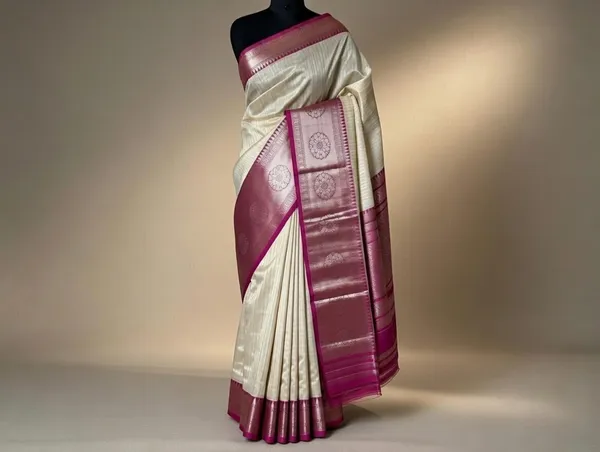 Creme_Cotton_Kavika_Border_Design_Saree_For_Women