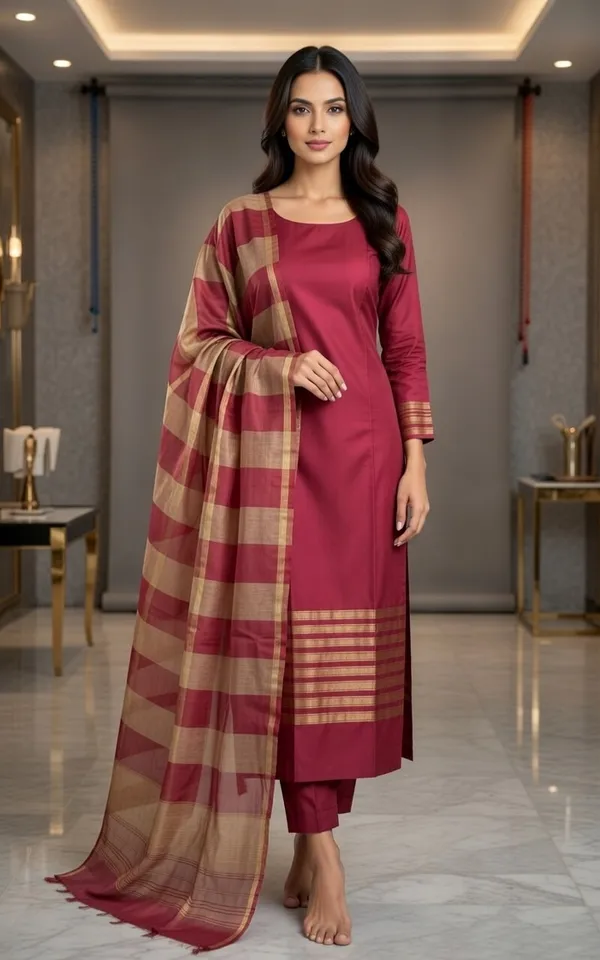Magenta_Silk_Plain_Lining_Design_Unstitched_Suit_For_Women