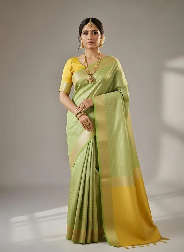 Green_Cotton_Silk_Kavika_Lining_Design_Saree_For_Women
