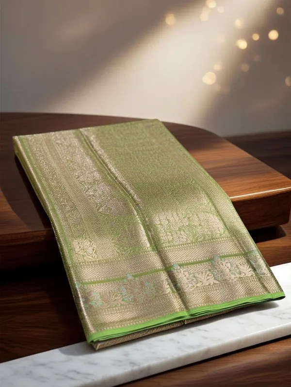 Green_Silk_Viskos_Tree_Boota_Saree_For_Women