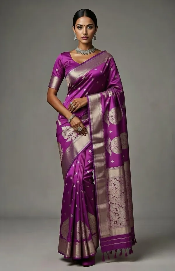 Pink_Silk_Hand_Kataan_Design_Saree_For_Women