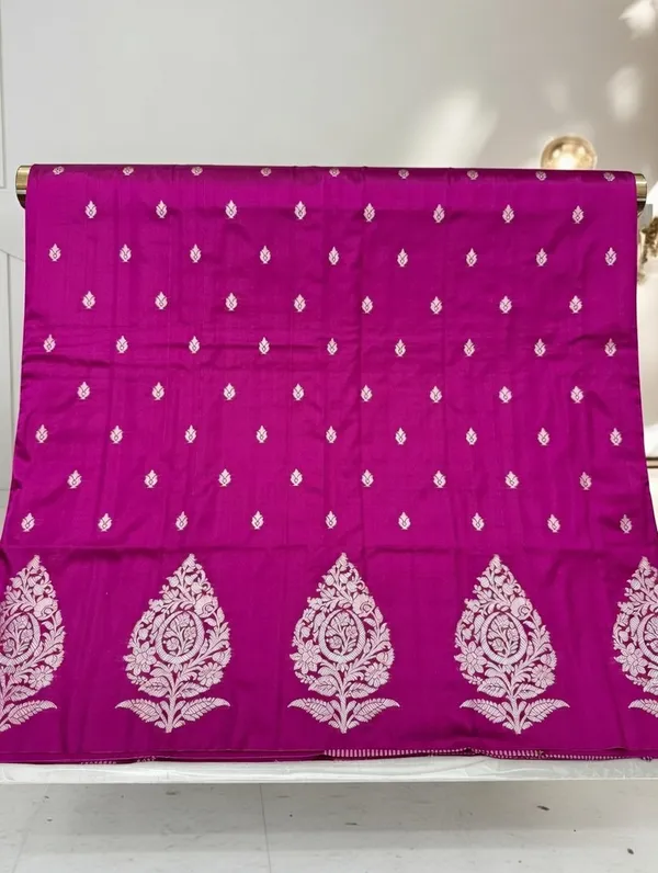 Pink_Silk_Hand_Kataan_Design_Saree_For_Women