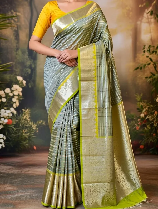 Grey_Cotton_Silk_Kavika_Lining_Design_Saree_For_Women