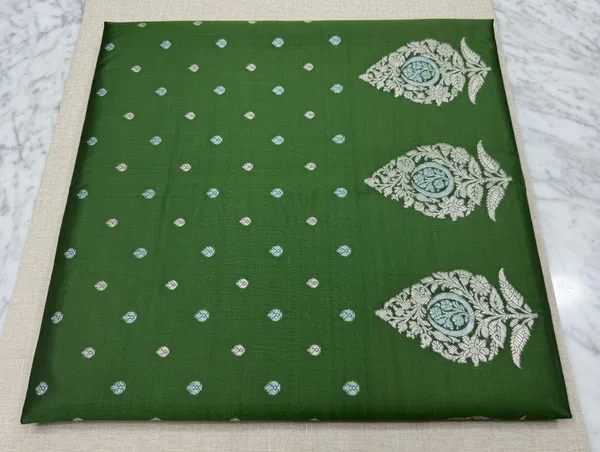 Green_Silk_Hand_Kataan_Design_Saree_For_Women