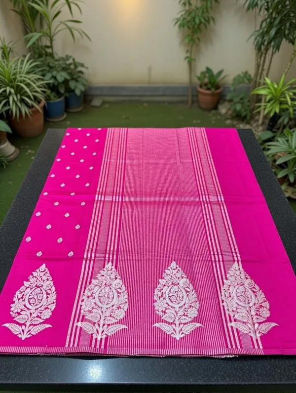 Magenta_Silk_Hand_Kataan_Design_Saree_For_Women
