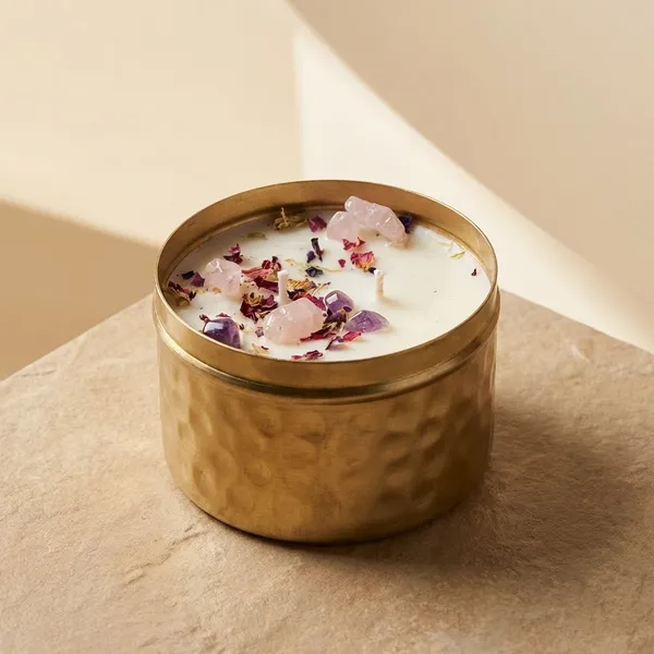 Karuna_Crystals,_Dried_Flowers_&_Pre_Taped_Wick_Candle_