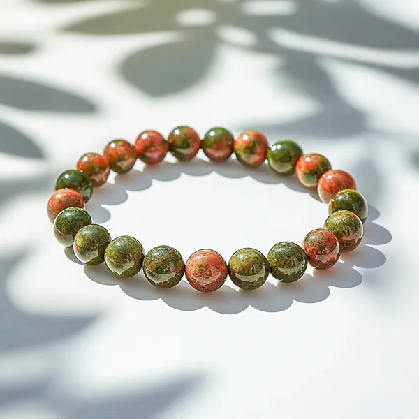 Green_And_Pink_Unakite_Crystal_Stone_Bracelet_For_Helps_You_Release_Negativity,_Cultivate_Emotional_Resilience,_And_Encourage_Personal_Growth