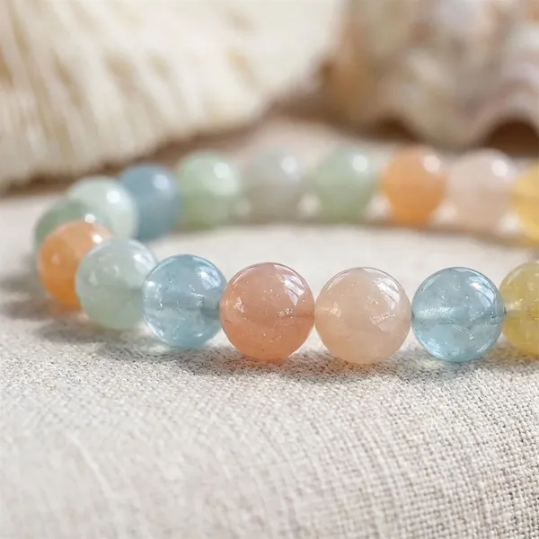 Peach_And_Blue_Morganite_Beryl_Aqua_Crystal_Stone_Bracelet