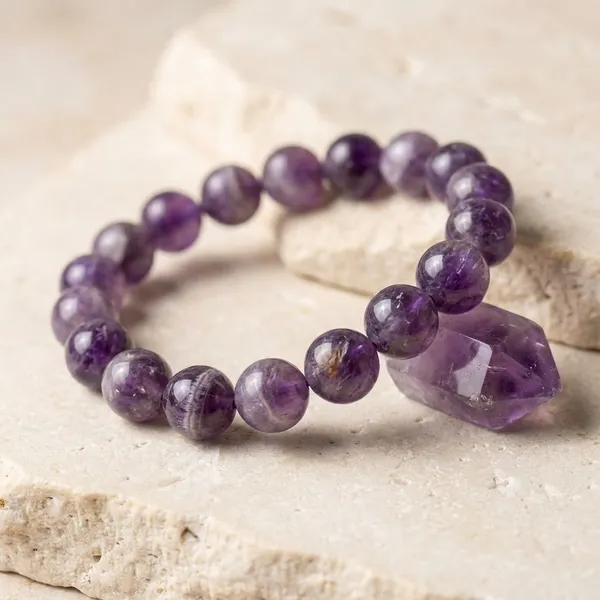 Purple_And_White_Mix_Chevron_Amethyst_Crystal_Stone_Bracelet_For_Promote_Relaxation,_Reduce_Stress,_And_Create_A_Sense_Of_Tranquility