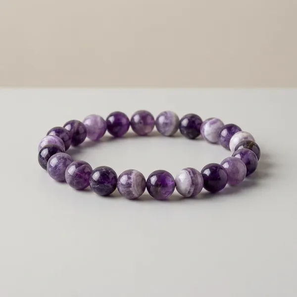 Purple_And_White_Mix_Chevron_Amethyst_Crystal_Stone_Bracelet_For_Promote_Relaxation,_Reduce_Stress,_And_Create_A_Sense_Of_Tranquility