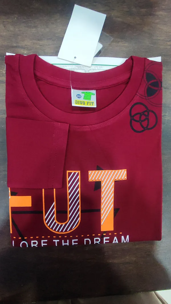 Maroon_Cotton_Premium_Full_Sleeves_Tshirt_For_Kids
