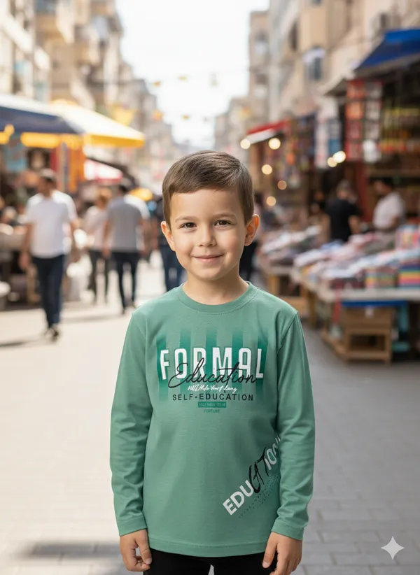 Green_Cotton_Premium_Full_Sleeves_Tshirt_For_Kids