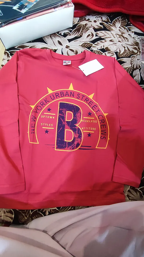Maroon_Cotton_Premium_Full_Sleeves_Tshirt_For_Kids
