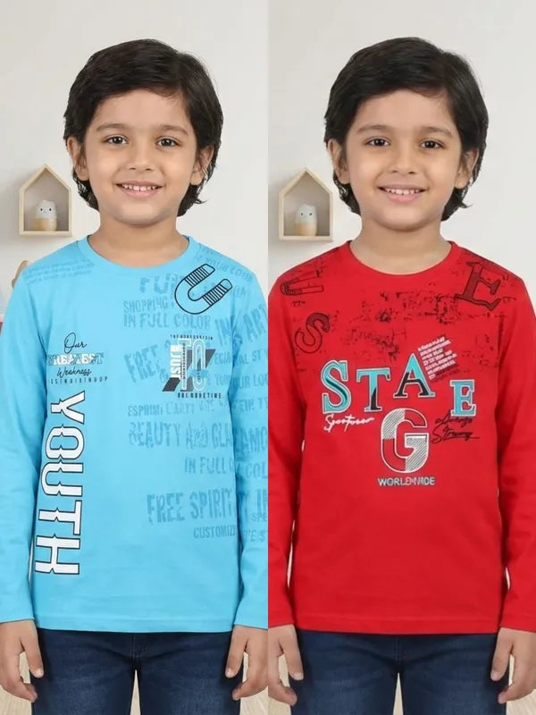 Dark_Red_And_Sky_Blue_Cotton_Premium_Full_Sleeves_Tshirt_For_Kids_Pack_Of_2