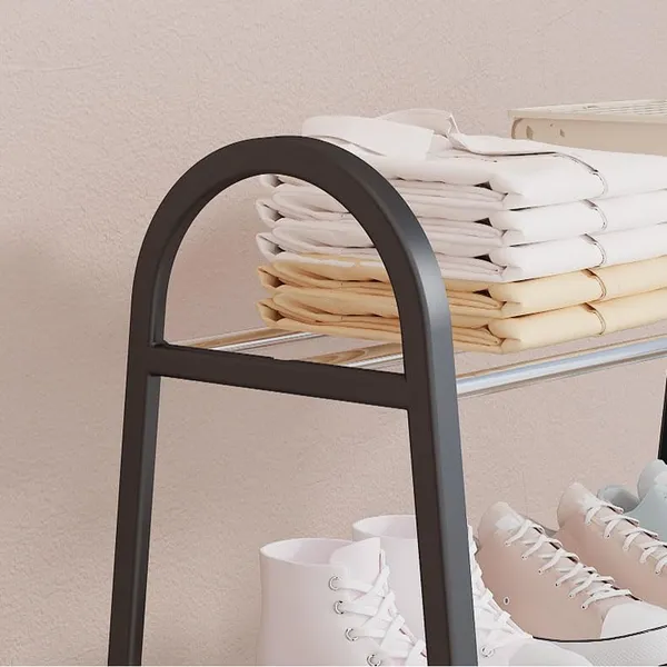 Black_Shoe_Stand_Organizer_A_Storage_Solution_For_Footwear_Perfect_For_Any_Entryway_Or_Closet_(Metal_Shelves_With_Pp_Plastic_Frame)_(4_Layer)