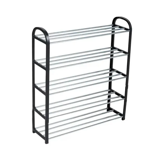 Black_5_Tier_Shoe_Rack_Organizer_Durable_Plastic_Frame_With_Metal_Rods_Compact_Shoe_Storage_Stand_For_Home,_Entryway,_Or_Closet_(42X19X74_Cm)_Do_It_Yor_Self_(Diy)