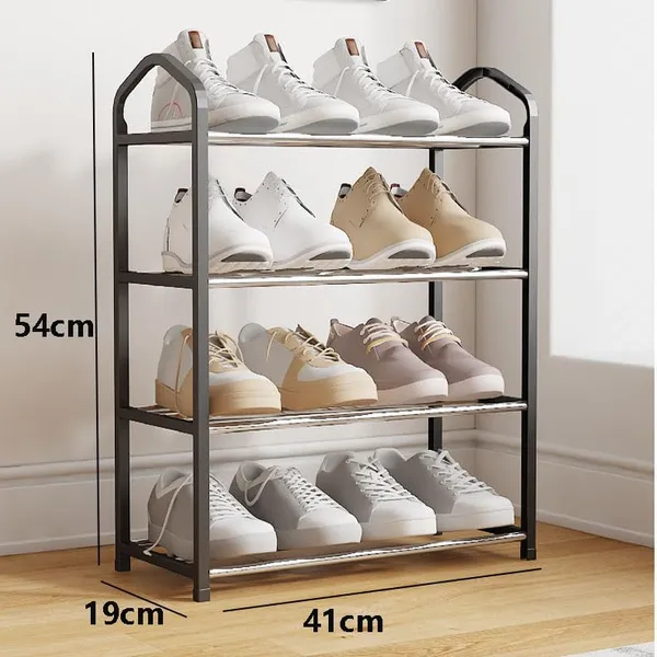 Black_Shoe_Rack_Organizer_A_Stylish_Storage_Solution_For_Footwear_Crafted_With_Durable_Metal_And_Plastic_Perfect_For_Any_Entryway_Or_Closet_(Metal_Shelves_With_Pp_Plastic_Frame)_(4_Layer)