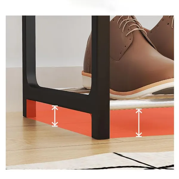 Black_Footwear_Rack_Organizer_For_Entryway_Storage_Solution_Space_Saving_Shoe_Rack_Sturdy_Metal_Construction_And_Easy_Assembly_(Metal_Shelves_With_Pp_Plastic_Frame)_(4_Layer)