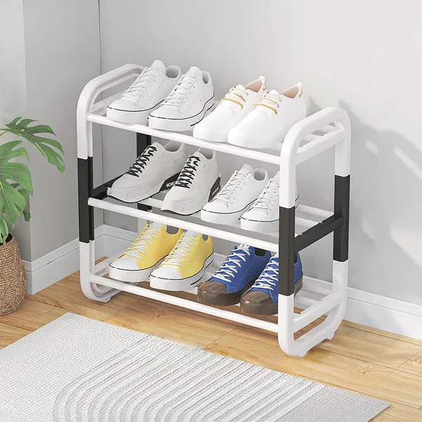 Black_And_White_White_And_Shoe_Rack___Modern_Design_With_Non_Slip_Shelves_For_Organized_Footwear_Perfect_For_Entryway_Or_Closet_(And_White,_Metal_Shelves_With_Pp_Plastic_Frame)_(3_Layer)