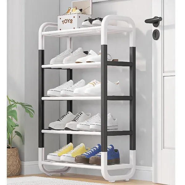 Black_And_White_White_And_Shoe_Rack___Modern_Design_With_Non_Slip_Shelves_For_Organized_Footwear_Perfect_For_Entryway_Or_Closet_(And_White,_Metal_Shelves_With_Pp_Plastic_Frame)_(5_Layer)