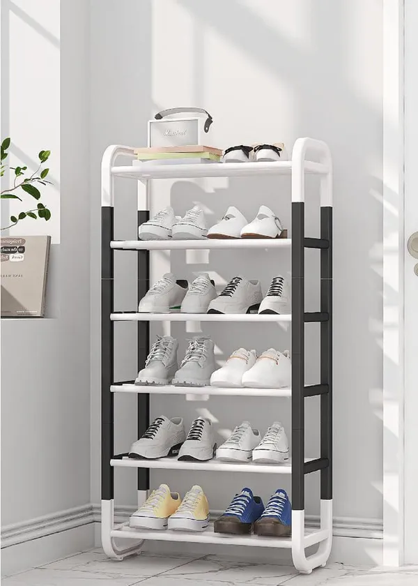 Black_And_White_White_And_Shoe_Rack___Modern_Design_With_Non_Slip_Shelves_For_Organized_Footwear_Perfect_For_Entryway_Or_Closet_(And_White,_Metal_Shelves_With_Pp_Plastic_Frame)_(6_Layer)