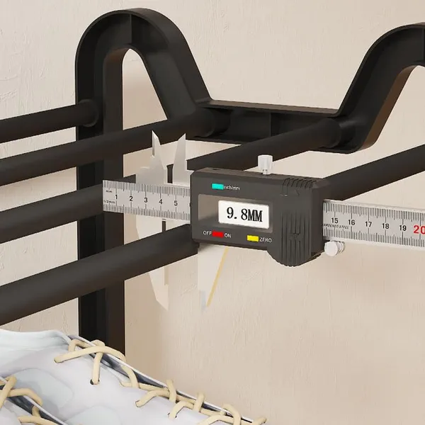 Black_Multi_Tier_Shoe_Rack_Entryway_Storage_Solution_For_Home_And_Office_Compact_And_Circle_Cutouts_Design_(4_Layers,_9.8Mm_Baked_Paint_Tube_Frame)