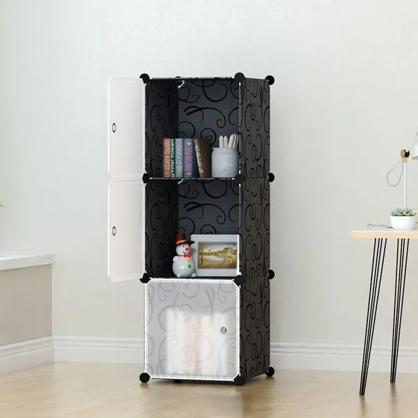 Black_And_White_Multipurpose_Portable_Plastic_Cabinet_With_Dustproof_Door_Space_Saving_Solution_For_Home_And_Office_(And_White,_3_Cabinets,_Plastic_Wall_And_Door_With_Metal_Frame)_(3_Tier)
