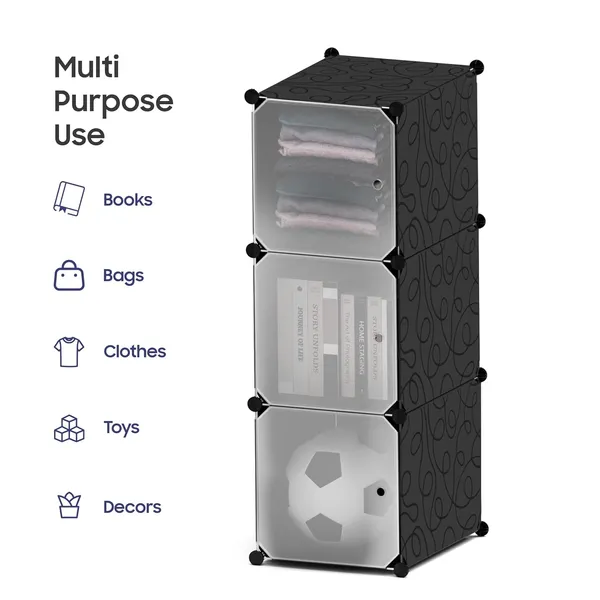 Black_And_White_Multipurpose_Portable_Plastic_Cabinet_With_Dustproof_Door_Space_Saving_Solution_For_Home_And_Office_(And_White,_3_Cabinets,_Plastic_Wall_And_Door_With_Metal_Frame)_(3_Tier)