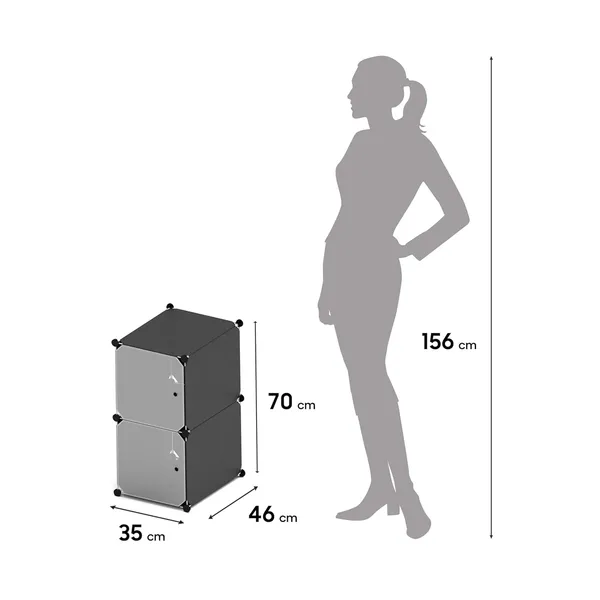 Black_And_White_Multipurpose_Portable_Plastic_Cabinet_With_Dustproof_Door_Space_Saving_Solution_For_Home_And_Office_(And_White,_2_Cabinets,_Plastic_Wall_And_Door_With_Metal_Frame)_(2_Tier)