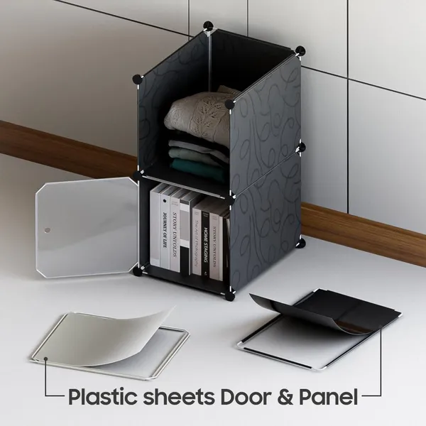 Black_And_White_Multipurpose_Portable_Plastic_Cabinet_With_Dustproof_Door_Space_Saving_Solution_For_Home_And_Office_(And_White,_2_Cabinets,_Plastic_Wall_And_Door_With_Metal_Frame)_(2_Tier)