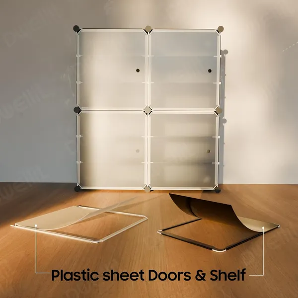 Black_4_Cube_Shoe_Storage_Organizer_Multi_Purpose_Modular_Cabinet_For_Shoes,_Boots,_Clothes,_Diy_Stackable_Plastic_Shelf_With_Doors_For_Entryway,_Closet,_Bedroom_Sturdy_And_Dustproof