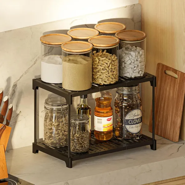 Black_2_Tier_Storage_Rack_Organiser,_44X26X32_Cm,_Pp_Plastic_With_Steel_Rods,_Multi_Purpose_Storage_Rack_For_Spices,_Crockery,_Clothes,_Toys,_Decors_(2_Layers)