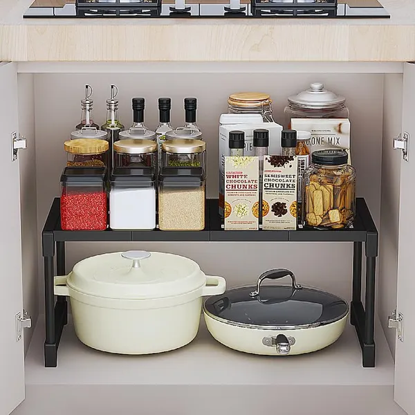 Black_Storage_Rack_Organiser,_58X26X31_Cm,_Pp_Plastic_With_Steel_Rods,_Multi_Purpose_Storage_Rack_For_Spices,_Crockery,_Clothes,_Toys,_Decors_(1_Layer_Without_Base)