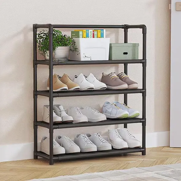 Black_Durable_Shoe_Storage_Rack_With_Multiple_Shelves_Space_Saving_Shoe_Rack_For_Closet_Or_Hallway_Portable_Shoe_Organizer_Shelf_For_Home_Use