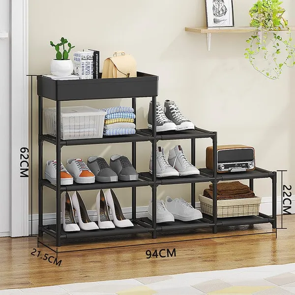 Black_Durable_Shoe_Storage_Rack_With_Multiple_Shelves_Space_Saving_Shoe_Rack_For_Closet_Or_Hallway_Portable_Shoe_Organizer_Shelf_For_Home_Use