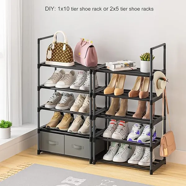 Black_Durable_Shoe_Storage_Rack_With_Multiple_Shelves_Space_Saving_Shoe_Rack_For_Closet_Or_Hallway_Portable_Shoe_Organizer_Shelf_For_Home_Use
