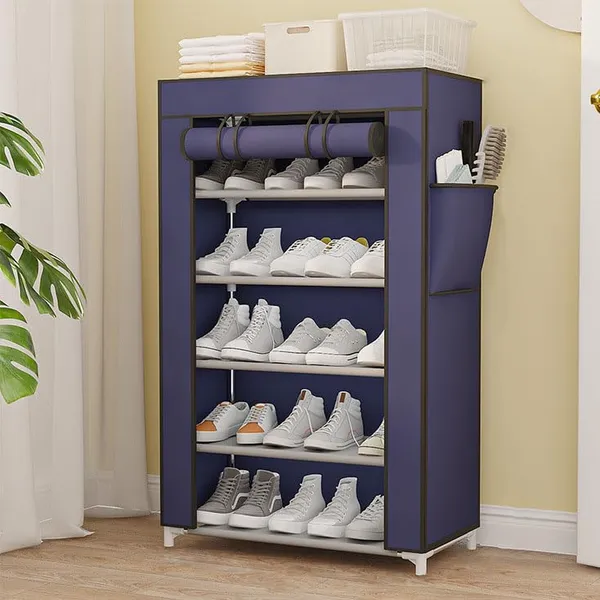 Navy_Blue_Durable_Shoe_Storage_Rack_With_Multiple_Shelves_Space_Saving_Shoe_Rack_For_Closet_Or_Hallway_Portable_Shoe_Organizer_Shelf_For_Home_Use