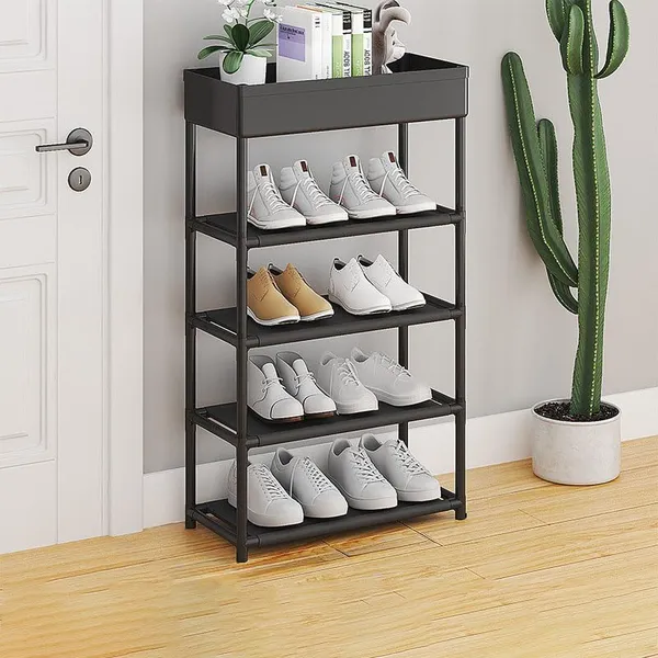 Black_Durable_Shoe_Storage_Rack_With_Multiple_Shelves_Space_Saving_Shoe_Rack_For_Closet_Or_Hallway_Portable_Shoe_Organizer_Shelf_For_Home_Use