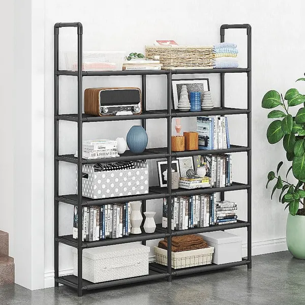 Black_Durable_Shoe_Storage_Rack_With_Multiple_Shelves_Space_Saving_Shoe_Rack_For_Closet_Or_Hallway_Portable_Shoe_Organizer_Shelf_For_Home_Use