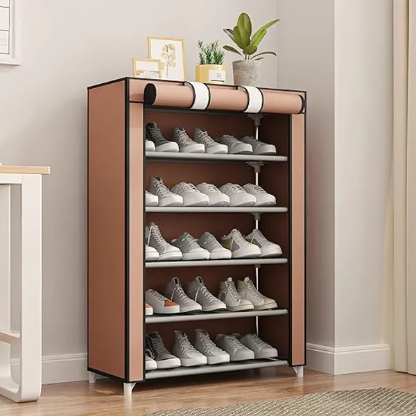 Brown_Durable_Shoe_Storage_Rack_With_Multiple_Shelves_Space_Saving_Shoe_Rack_For_Closet_Or_Hallway_Portable_Shoe_Organizer_Shelf_For_Home_Use